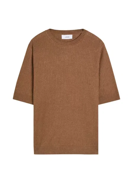Tricou Lardini cu nervuri maro