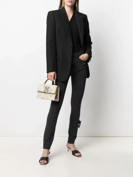 Слаб дънки skinny fit Off-white бяло