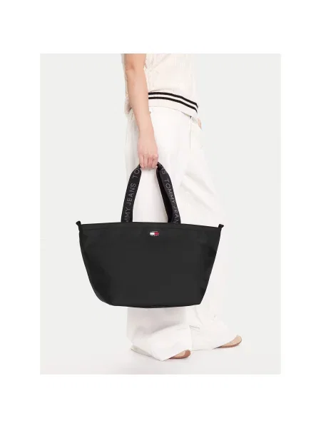 Τσάντα shopper Tommy Jeans λευκό
