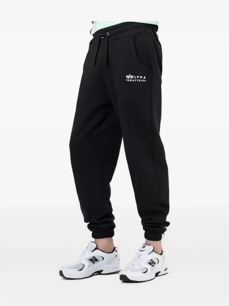 Pantaloni Alpha Industries cu broderie negru