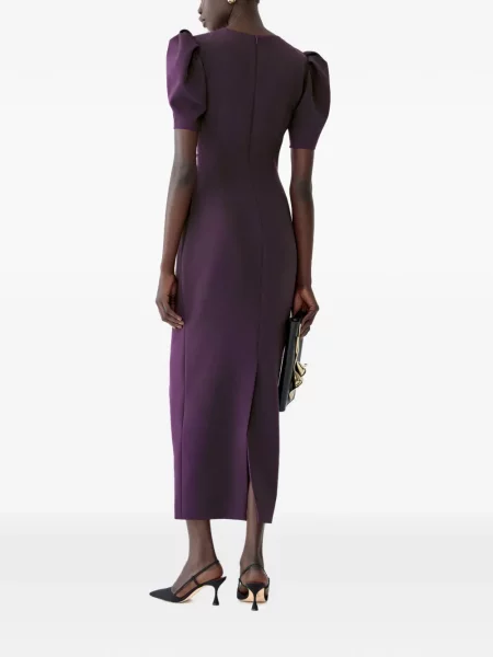 Rochie midi Carolina Herrera violet