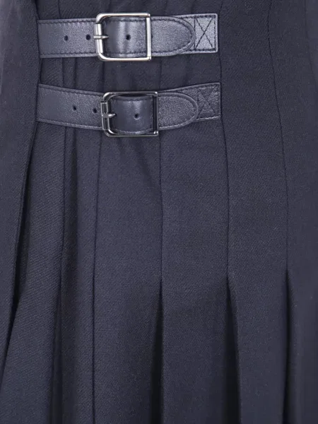 Fusta mini Emporio Armani cu cataramă albastru