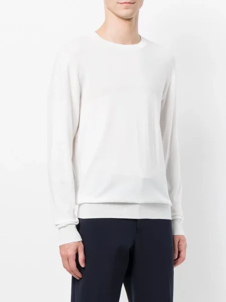 Hanorac crewneck Paolo Pecora alb