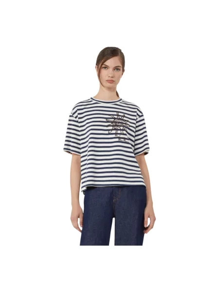 Weekend Max Mara Koszulki Kobieta Niebieski L Wkdsabato T-shirt granatowa