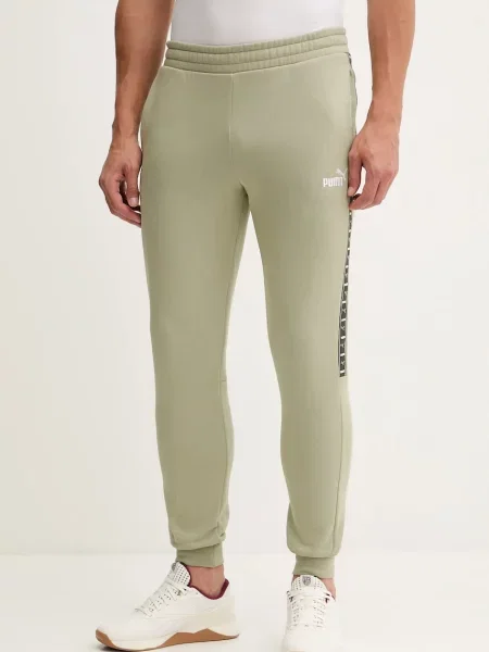 Спортен панталон Puma мъжки с апликация зелено