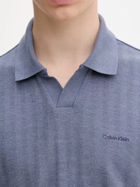 Calvin Klein póló férfi pamuttal kék