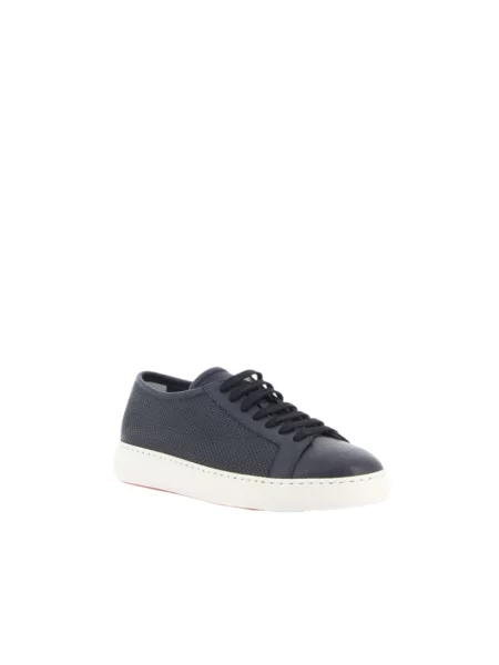 Sneakersy Santoni skórzane niebieskie