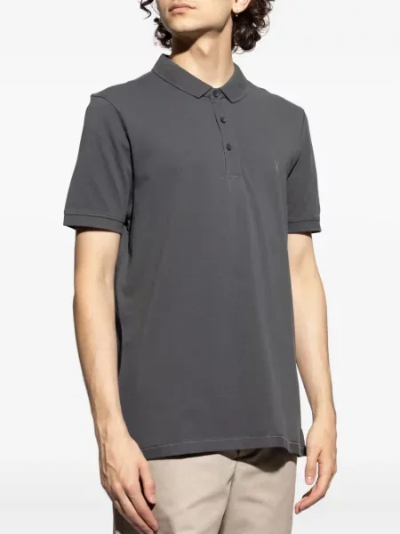 Polo Allsaints με κέντημα γκρι