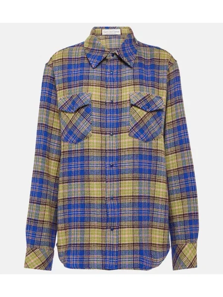 Cămașă God's True Cashmere din cașmir în carouri