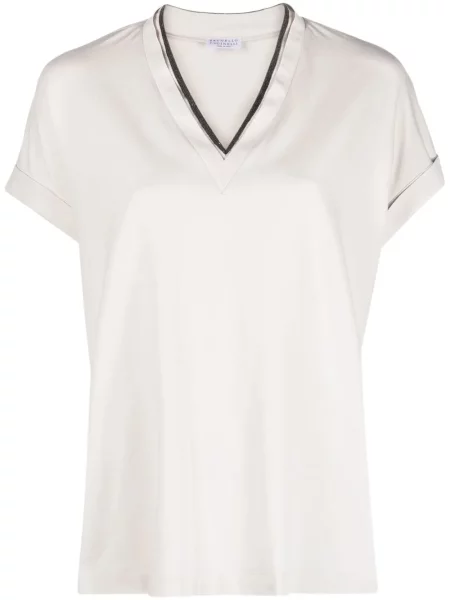 Tricou Brunello Cucinelli cu decolteu în V