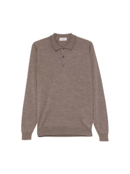 Sweter John Smedley wełniany brązowy