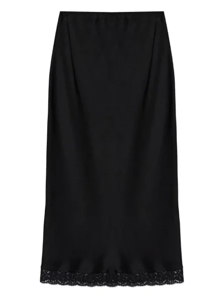 Fustă tip creion Victoria Beckham din dantelă negru