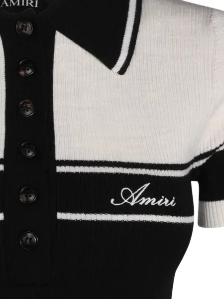 Πλεκτό polo Amiri μαύρο