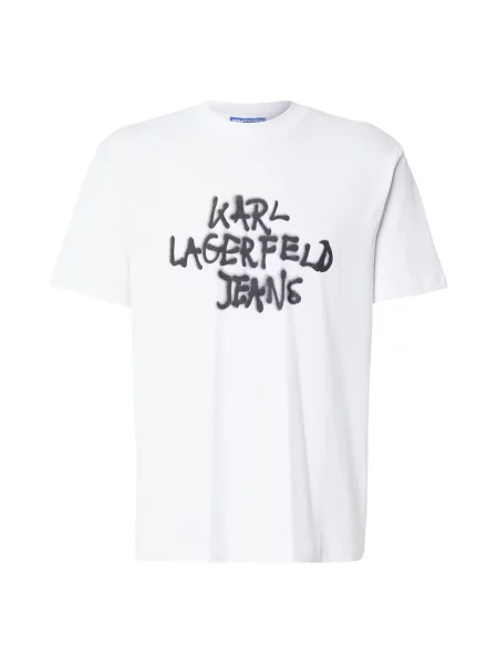 Τζιν πουκάμισο Karl Lagerfeld Jeans λευκό