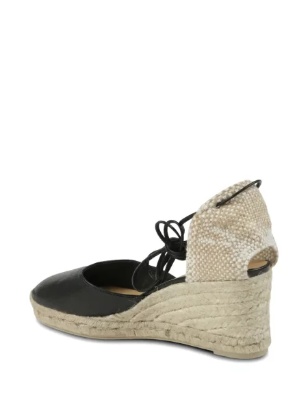 Espadrile Castaner cu pană negru