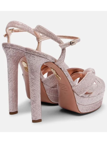 Sandale Aquazzura cu platformă roz
