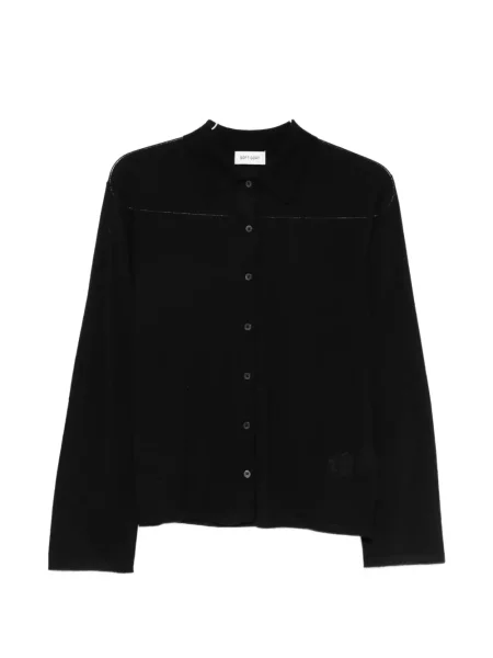 Cardigan Soft Goat fără armătură negru
