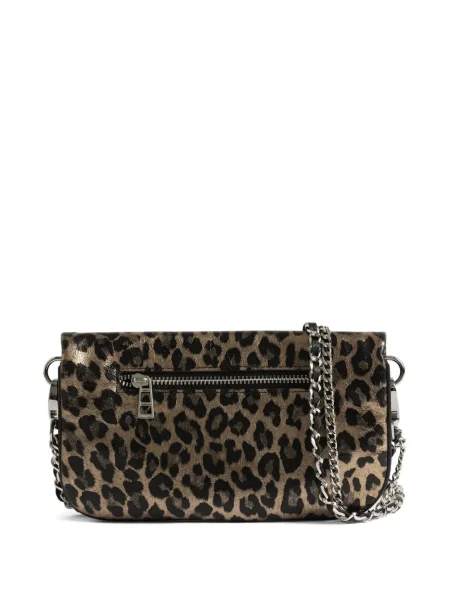 Colier Zadig&voltaire cu imagine cu model leopard maro