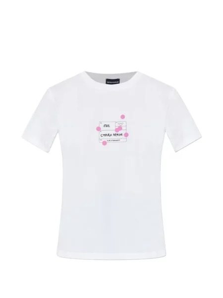 Tricou Emporio Armani cu imagine alb