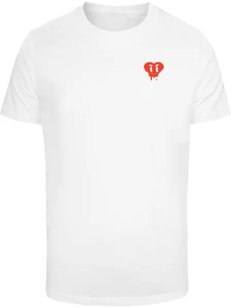 Mister Tee Tričko Smiley Drip červená bílá