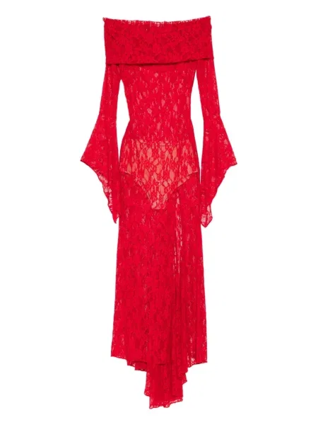 Maksi sukienka maxi Miau By Clara Rotescu garniturowa czerwona