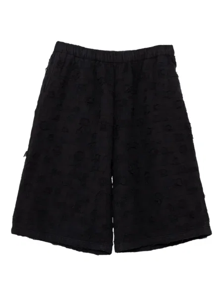 Pantaloni scurți Kamiya zdrențuiți negru