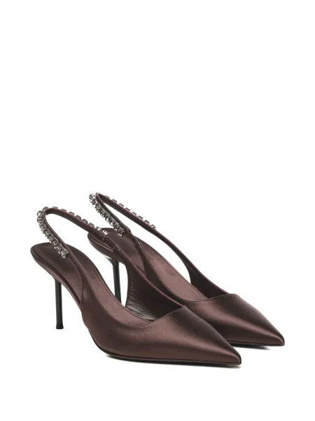 Pantofi cu toc Paris Texas slingback maro