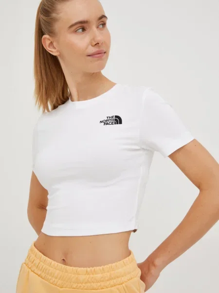 Női póló The North Face Essential Cropped Slim Tee tnf fehér. Méret: S fehér