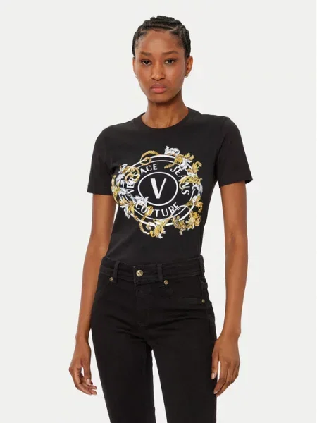 Versace Jeans Couture T-Shirt Regular Fit μαύρο
