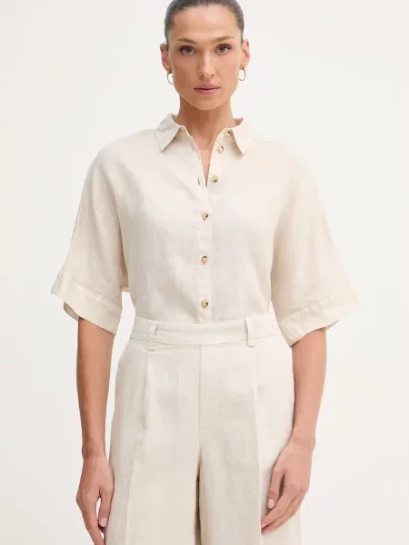 OUI cămașă pentru femei din in bej