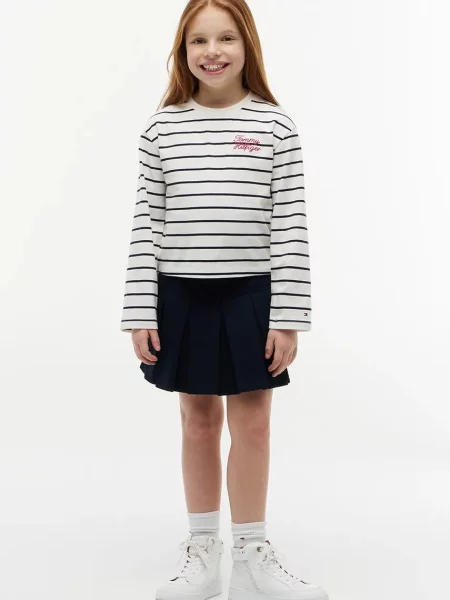 Tommy Hilfiger блуза с дълги ръкави за деца от бяло