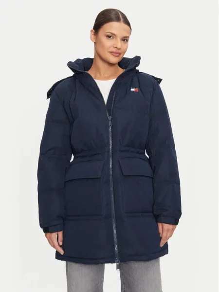 Μπουφάν πουπουλένιο Tommy Jeans μπλε