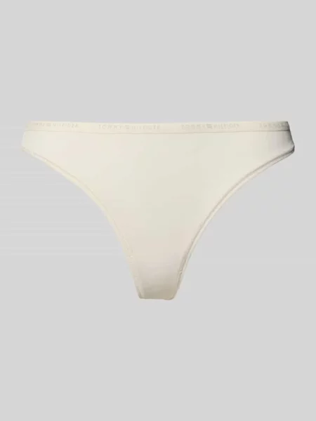Stringi z mieszanki bawełny Tommy Hilfiger białe