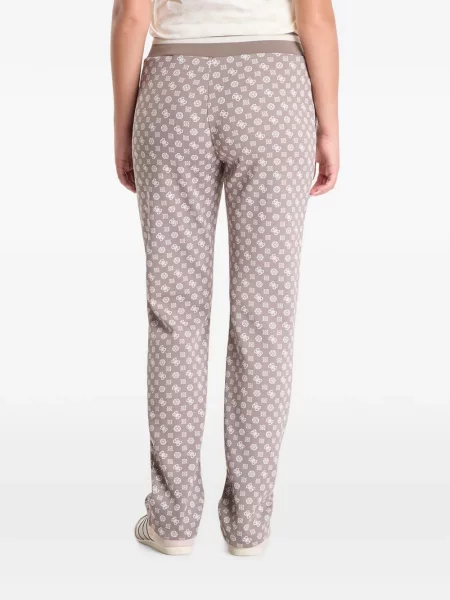 Pantaloni Guess cu imagine alergare maro