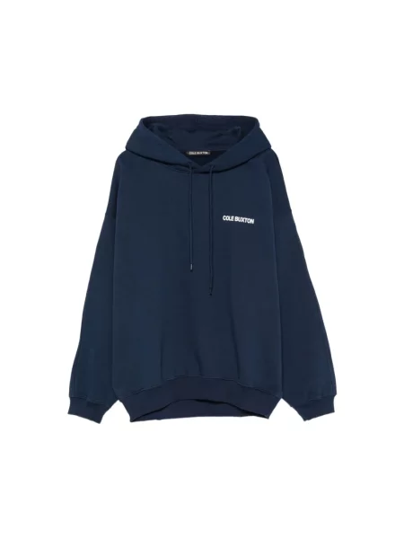Bluza z kapturem Cole Buxton z kapturem niebieska