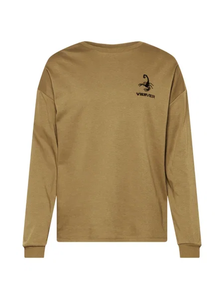 VIERVIER Tricou Luca negru / maro