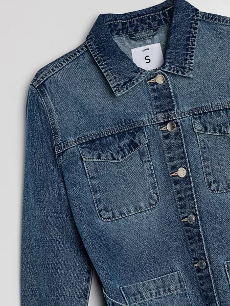 Джинсова сорочка з синій