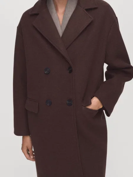 Пальто MANGO коричневий