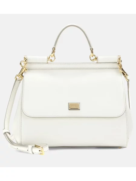 Torebka crossbody Dolce&gabbana skórzana biała