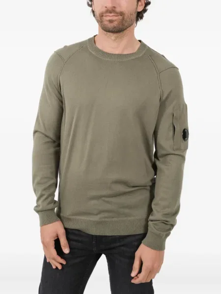Pulover C.p. Company cu decolteu rotund verde