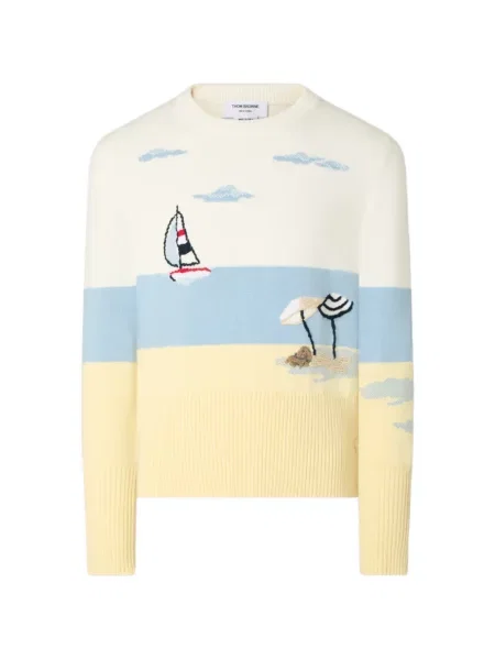 Pulover Thom Browne alb
