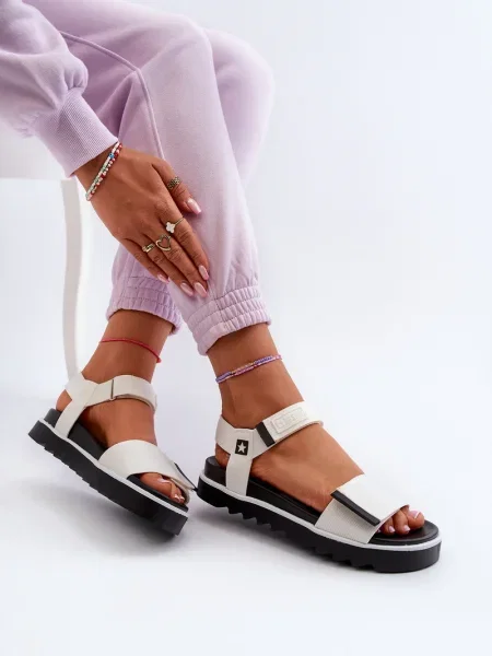 Sandále Big Star Shoes na platforme sivá
