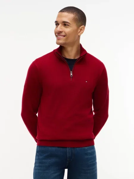Tommy Hilfiger Pulover cu adaos de cașmir roșu