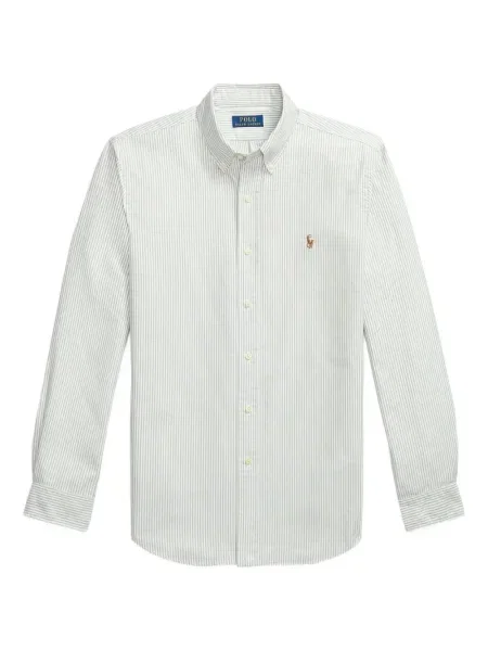Ριγέ polo Polo Ralph Lauren με κουκούλα με αυτόγραφο λευκό
