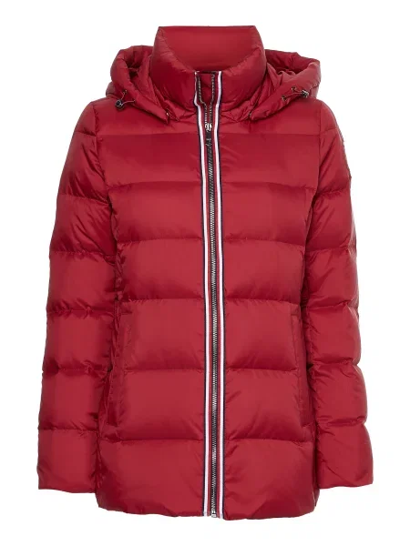 Tommy Hilfiger Jacket GLOBAL STRIPE DOWN J red roșu