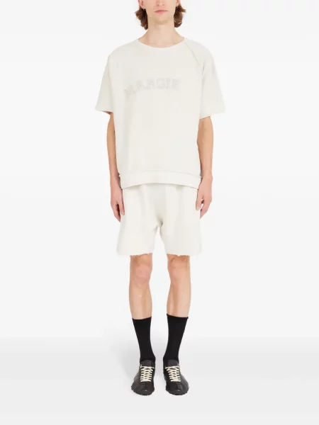 Tricou Maison Margiela cu broderie alb