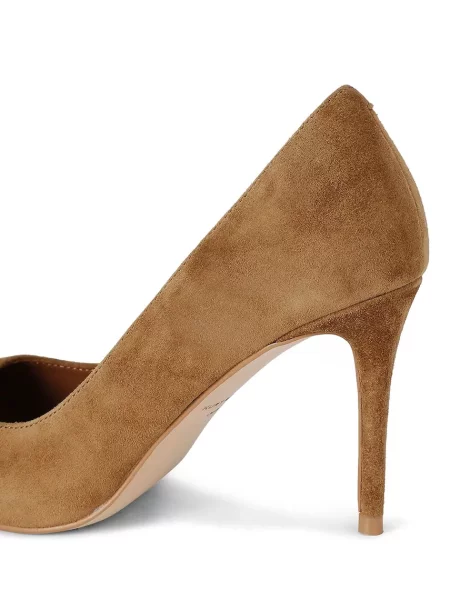 Замшеві туфлі Kurt Geiger London на шпильці коричневі