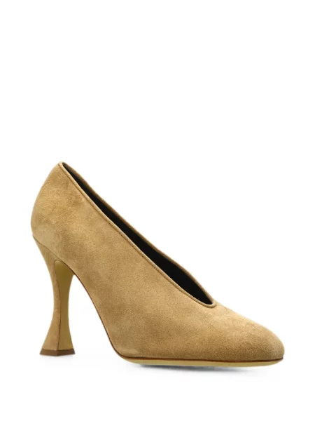Pantofi cu toc Moschino din piele de căprioară