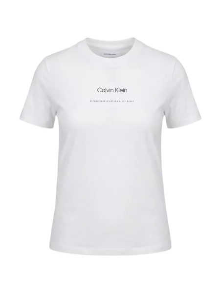 Klasična majica Calvin Klein Jeans bijela