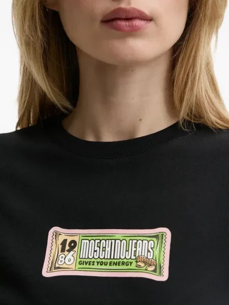 Tricou Moschino Jeans cu imagine negru